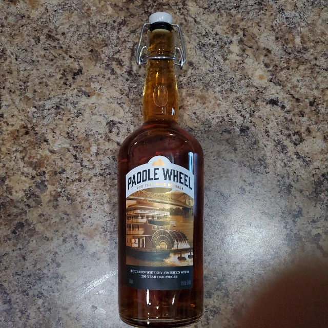 Paddle Wheel bourbon finished with 200 yr oak pieces