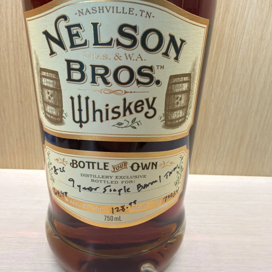Nelson Brothers (Bottle your own) 9 year single barrel barrel strength Tennessee whiskey