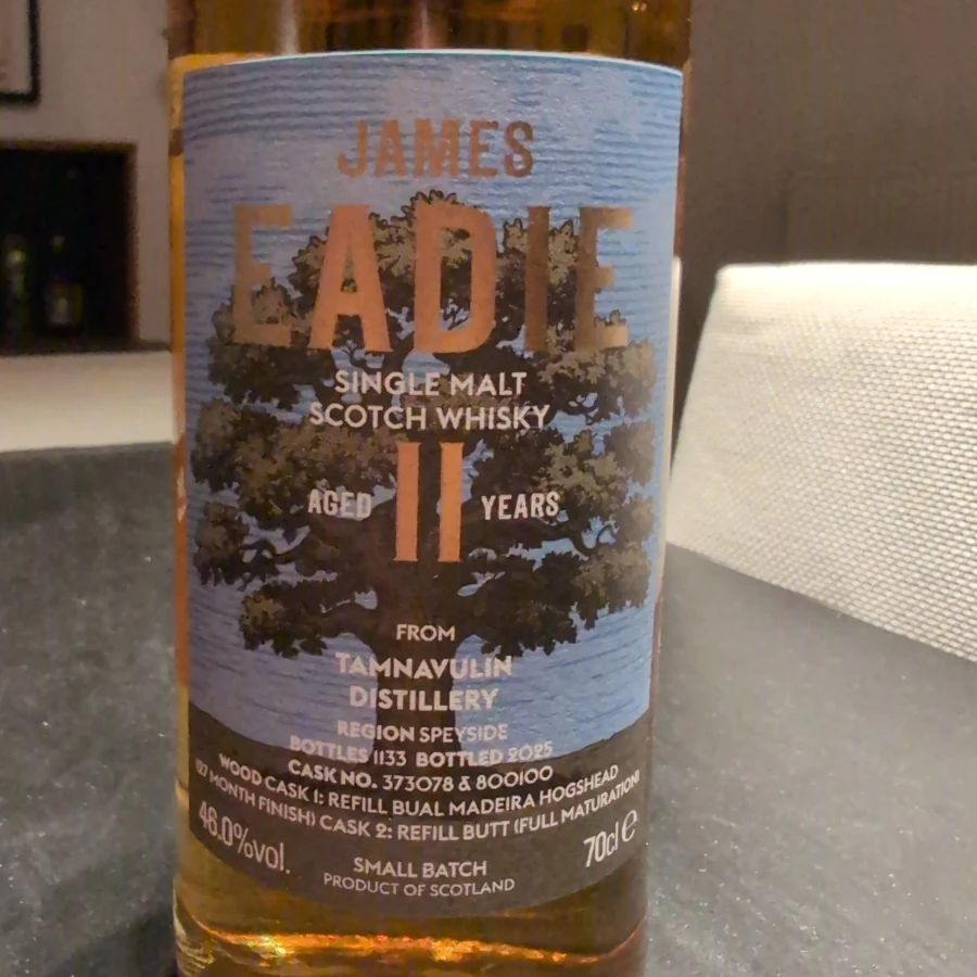 James Eadie 11 years from Tamnavulin Distillery