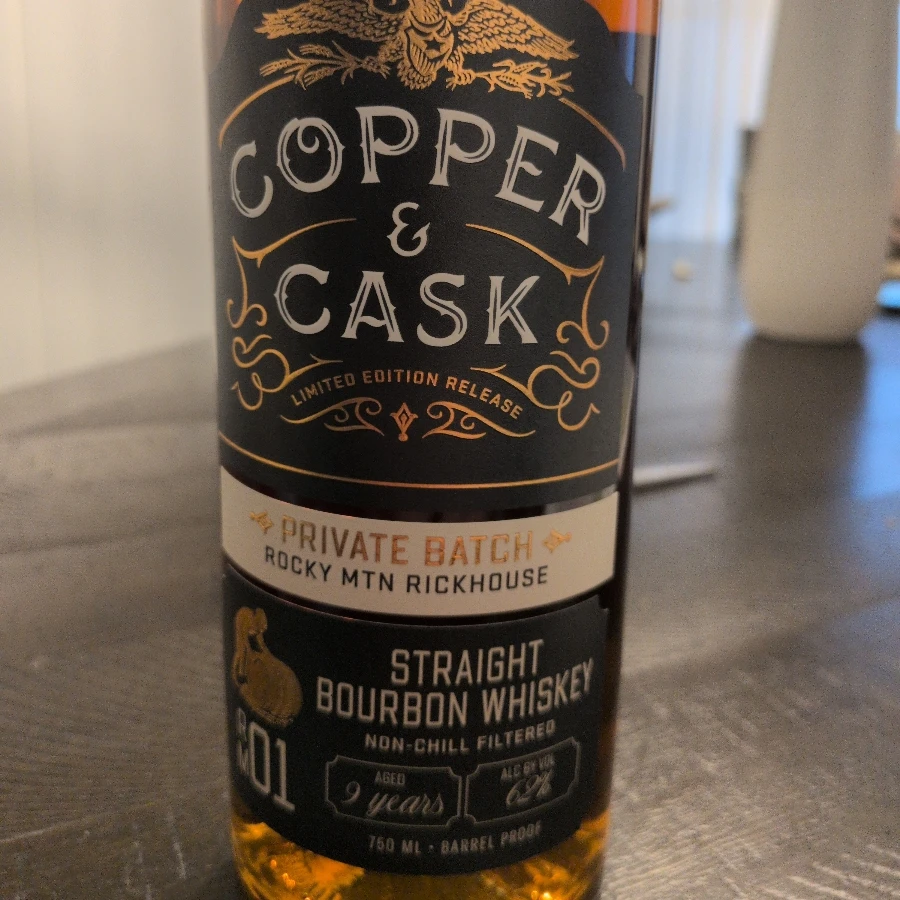Copper & Cask Private Batch - Rocky Mountain Rickhouse Barrel Proof Whiskey (Barrel RM01)