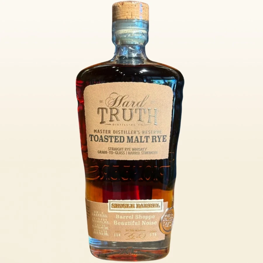 Hard Truth Master Distillers Reserve Toasted Malt Straight Rye Whiskey - Single Barrel - Barrel Shoppe Beautiful Noise