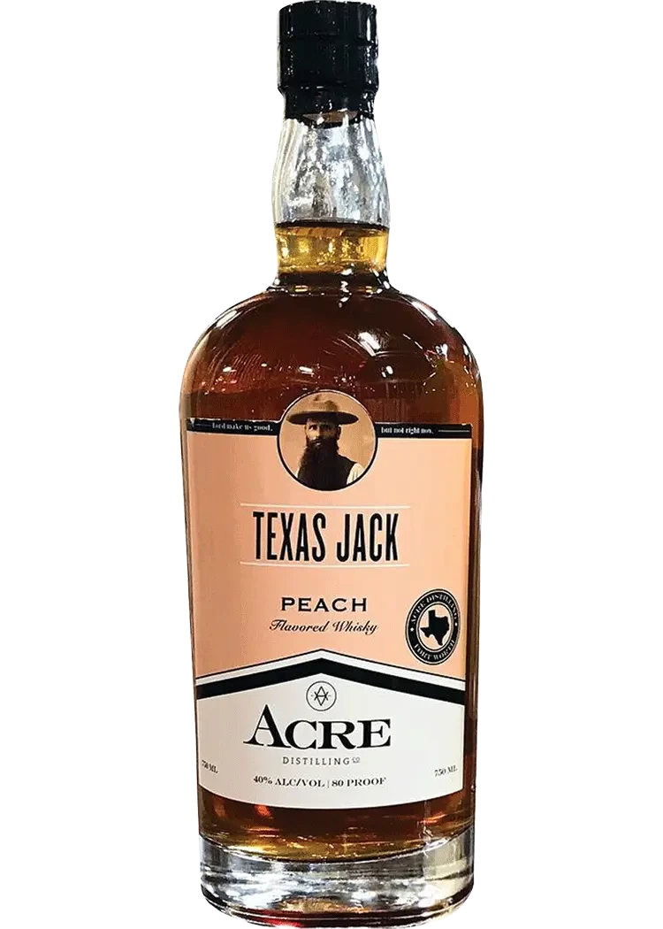 Texas Jack peach flavored whiskey