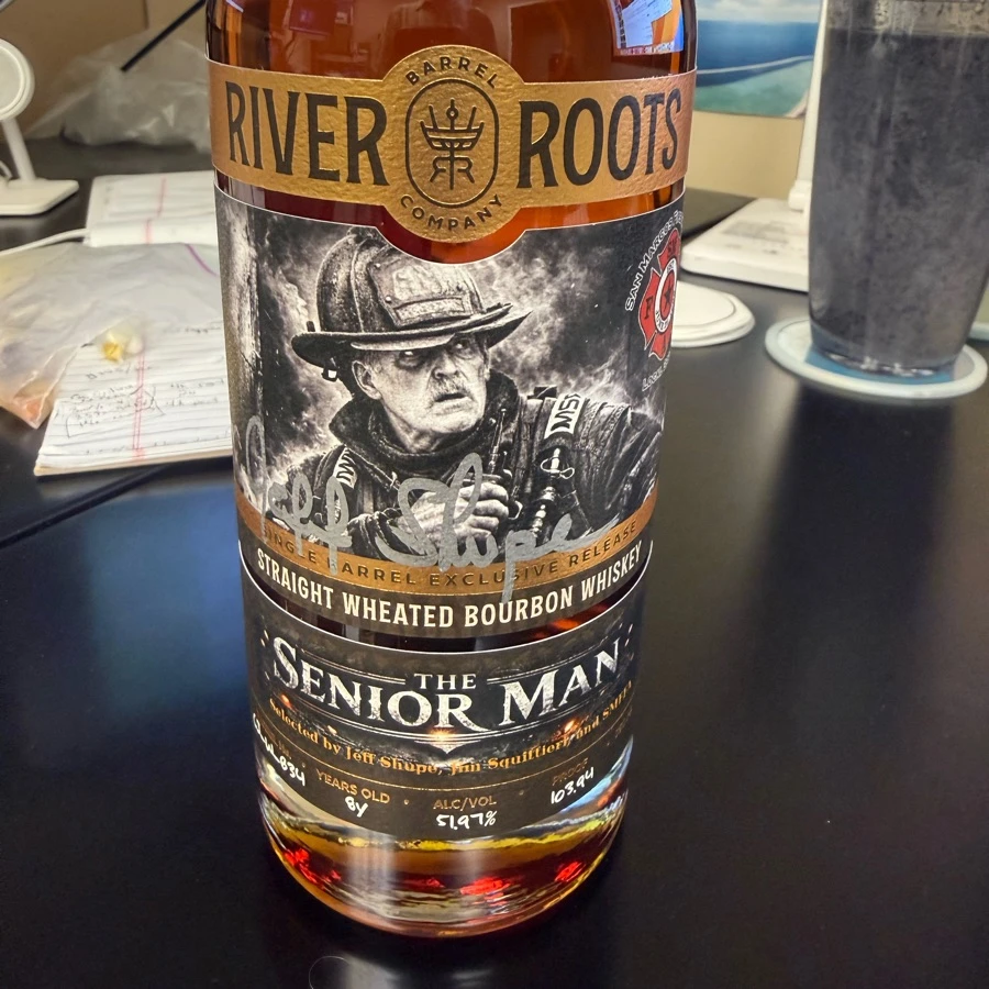 River Roots Single Barrel aexclusive Release Straight Wheated Bourbon Whiskey (The Senior Man)