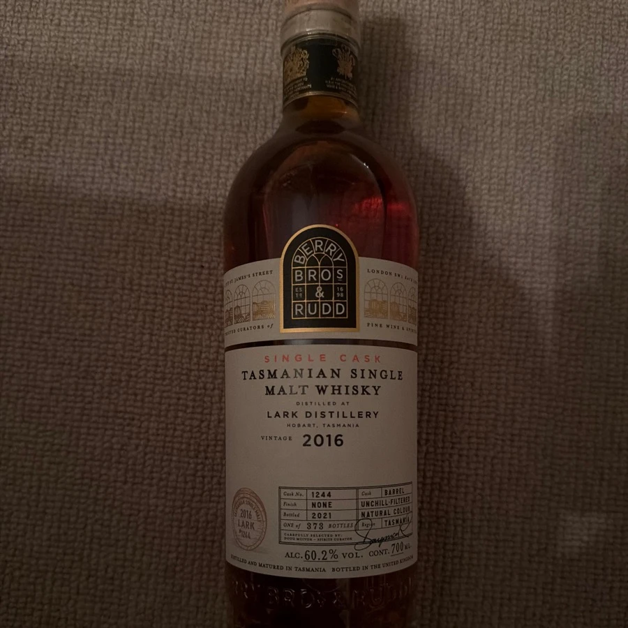 Lark distillery, Tasmanian Single Malt, 2016, Berry Brothers & Rudd