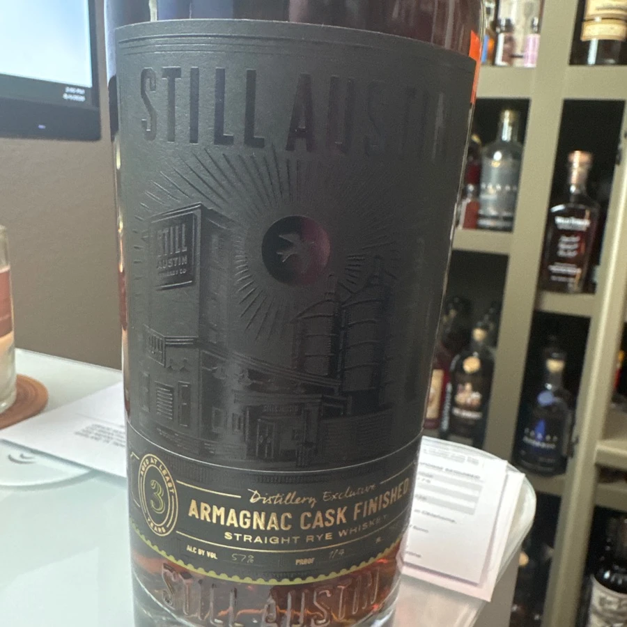 Still, Austin Armanac cask finished straight, rye, whiskey distillery exclusive